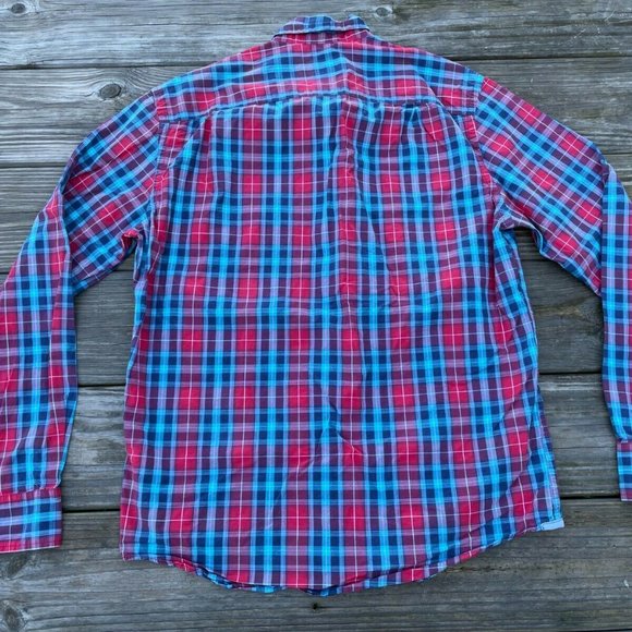 American Eagle Outfitters Men Casual Shirt Long Sleeve Button Down Plaid Sz M/M - Picture 6 of 10